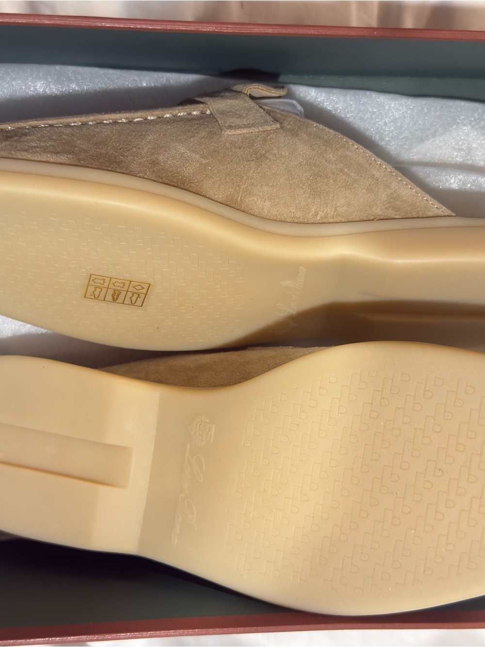 Loro Piana Tan Suede Tassel Backless Loafers - Picture 2 of 5